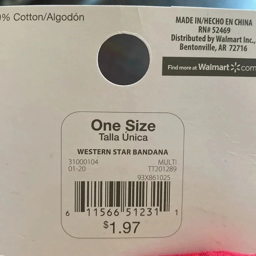 NWT Time and Tru Red Bandana